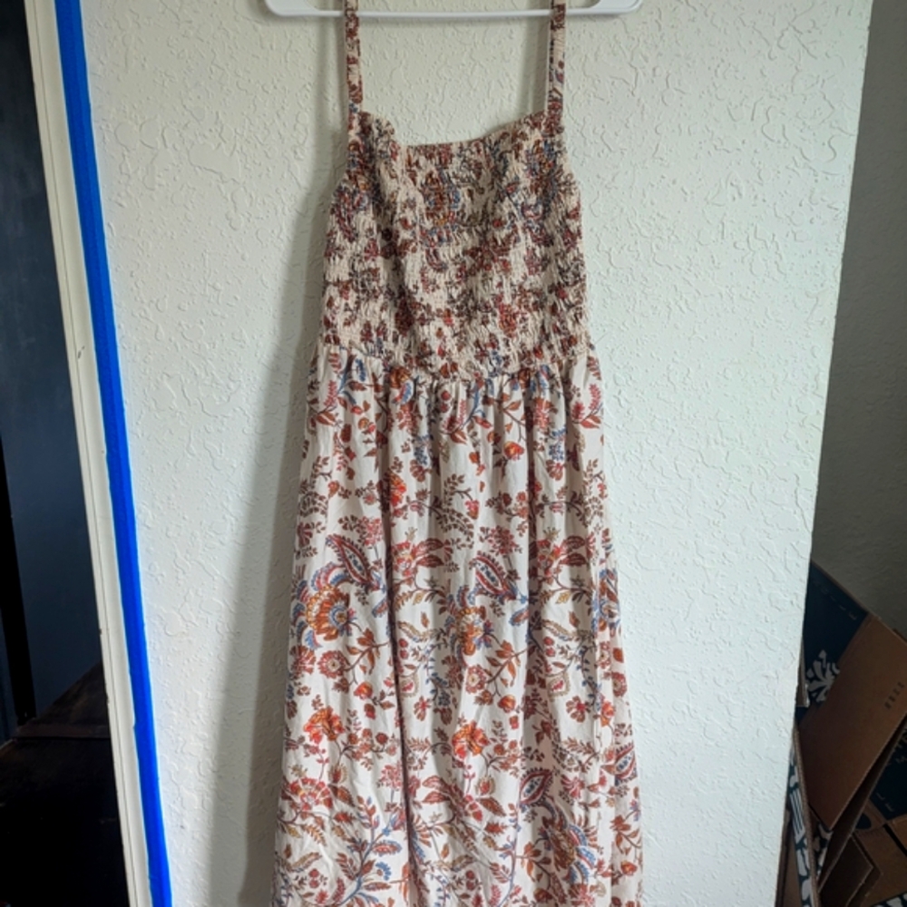 Old Navy Cream Maxi Sundress with Spaghetti Straps
